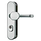 Abus Herraje de protección (Puerta de entrada del apartamento, Aluminio, Grosor de puerta: 37 - 47 mm, Botón exterior, manilla interior)