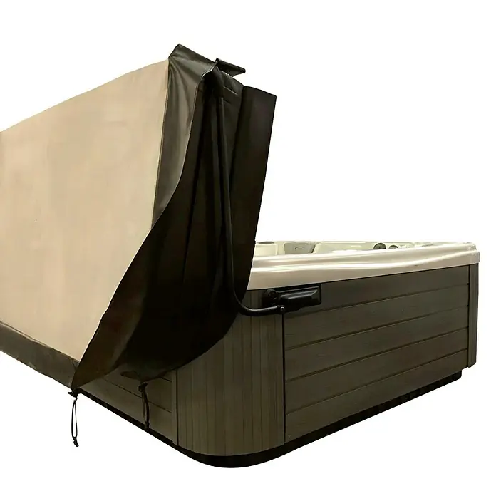 Hebeanlage zu Thermoabdeckung Easy - Passend für: Camargue Außen-Whirlpools - Ein luxuriöser Whirlpool mit einer praktischen Abdeckung, die das Wasser sauber hält und vor Witterungseinflüssen schützt. Perfekt für Entspannung!