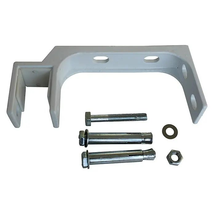 SmartSun Soporte de pared y techo para toldos - 24 x 10 x 6 cm, Gris - Juego de soporte para caja de persiana enrollable blanca con tornillos, tuercas y arandelas para un montaje e instalación seguros.