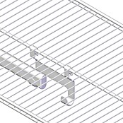 Lundbergs Doppelhaken (L x B x H: 19 x 94 x 81 mm, Weiß, Geeignet für: Kleiderstangen, 2 Stk.)