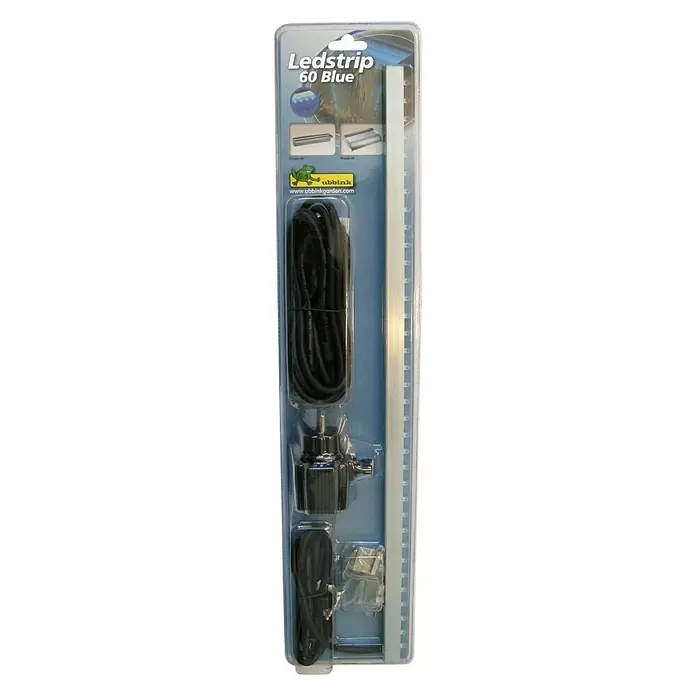 Ubbink LED-Lichtleiste - 2 W, Lichtfarbe: Blau, Länge: 60 cm - LED-Streifen 60 Blue von Ubbink, ideal für die Teichbeleuchtung. Das Set beinhaltet Kabel, Transformator und Befestigungsclips für eine einfache Installation.