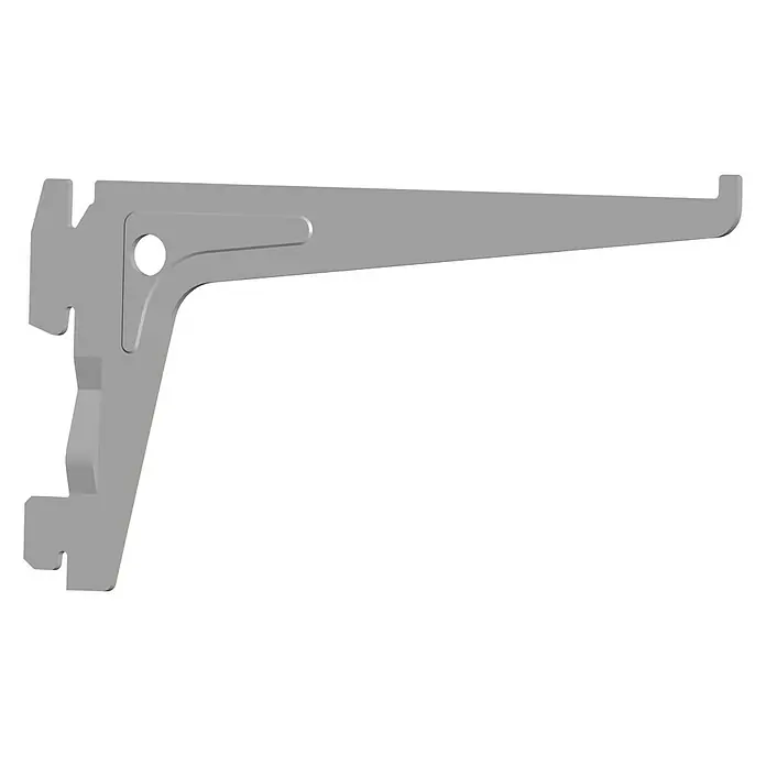 Element System Pro-Träger S 50 - Länge: 15 cm, Weiß/Aluminium, Belastbarkeit: 60 kg - Graue Regalkonsole zur Wandmontage, ideal für Ladenbau oder flexible Regalsysteme. Stabil und einfach zu installieren.