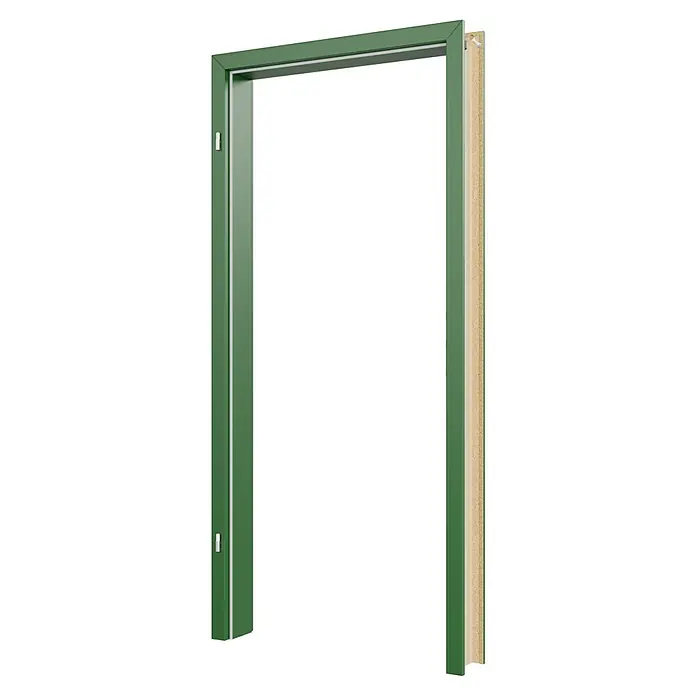 GetaDoor Getalit Türzarge FM8237 - 860 x 1.985 mm, Wandstärke: 125 mm, DIN Anschlag: Links, Edeltanne - Grüner Türrahmen mit klaren Linien und einem modernen Design, ideal für stilvolle Inneneinrichtungen. Der Rahmen bietet Stabilität und Eleganz.