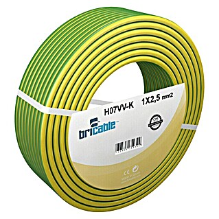 Bricable Cable unipolar (H07V-K1x2,5, 100 m, Verde/Amarillo)