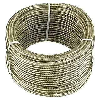 Cable metálico DY2701381 (Carga soportada: 36 kg, Ø x L: 3 mm x 20 m, Zincado)