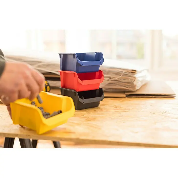 Stanley Sichtlagerkasten - Größe: 2, Blau - Stapelbare Aufbewahrungsboxen in verschiedenen Farben zur Werkzeugsortierung. Ideal für Werkstatt und Hobbyraum.