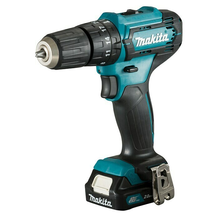 Makita Akku-Schlagbohrschrauber HP333DSAX112 V, 2 Akkus, 2 Ah, Leerlaufdrehzahl: 0 U/min - 1.700 U/min Front View