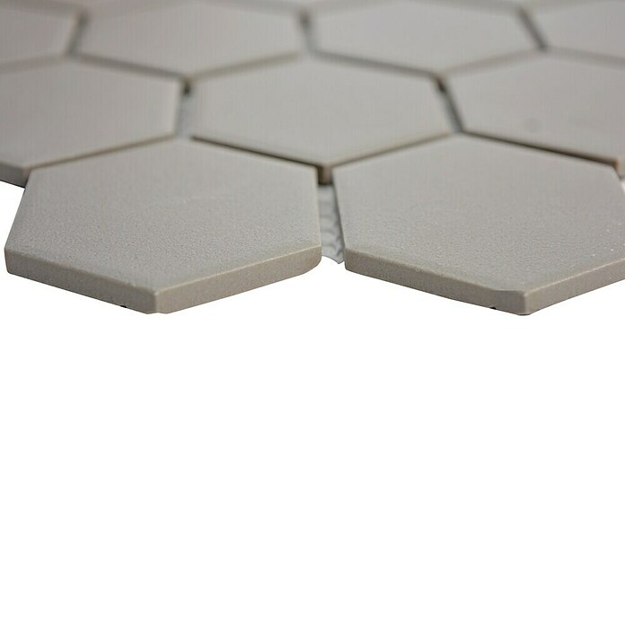 Mozaïektegel Hexagon Uni CU HX127 (32,5 x 28,1 cm, Grijs, Mat)