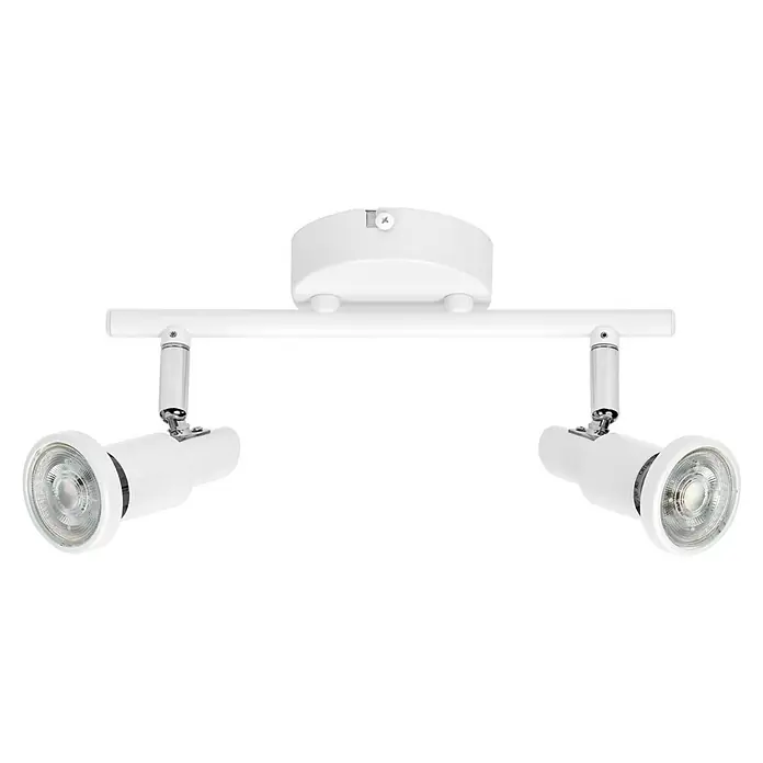 Ledvance Deckenstrahler Spot - 6,8 W, L x B x H: 25,6 x 9 x 15,5 cm, Weiß, GU10, 2 Stk. - Weiße Deckenleuchte mit zwei Strahlern, die für gezielte Beleuchtung sorgen. Perfekt für moderne Innenräume.