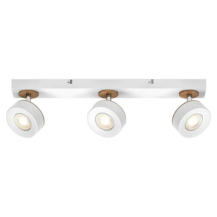 Ledvance LED-Wand- & Deckenstrahler Spot Pluto - 14,4 W, L x B x H: 49,8 x 9 x 10,8 cm, Weiß, Warmweiß, 3 Stk. - Deckenleuchte mit drei Strahlern. Das Beleuchtungssystem verfügt über moderne LED-Technologie und ein schlichtes, modernes Design.