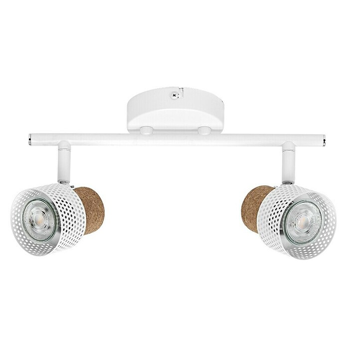 Ledvance Foco de pared Cork (6,8 W, L x An x Al: 33,8 x 10 x 13,6 cm, Blanco, GU10, 2 ud.) | BAUHAUS