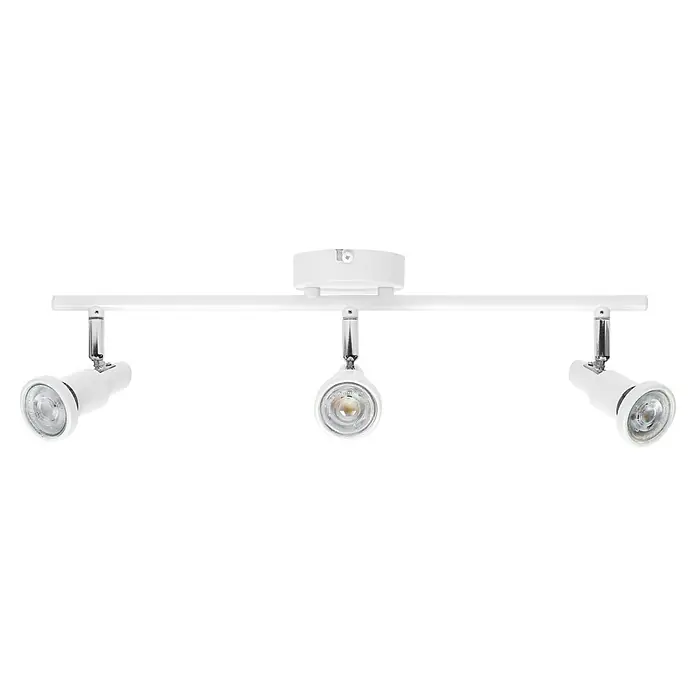 Ledvance Deckenstrahler Spot - 10,2 W, L x B x H: 48,6 x 9 x 15,5 cm, Weiß, GU10, 3 Stk. - Die weiße Deckenleuchte mit drei Strahlern ist ein funktionales und stilvolles Beleuchtungselement für jeden Raum.