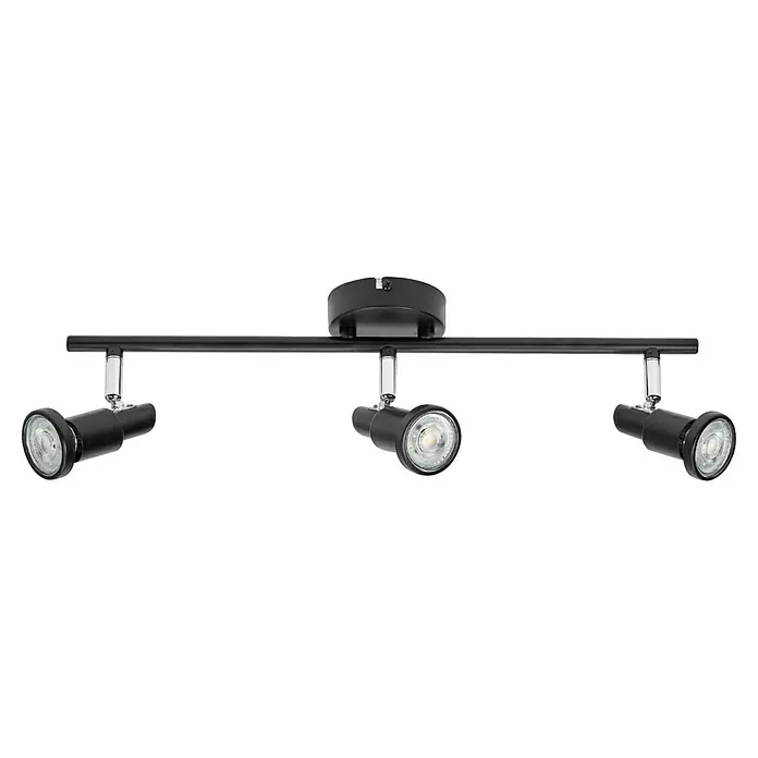 Ledvance Deckenstrahler Spot - 10,2 W, L x B x H: 48,6 x 9 x 15,5 cm, Schwarz, GU10, 3 Stk. - Die elegante schwarze 3-flammige Strahlerleuchte setzt stilvolle Akzente und sorgt für gezielte Beleuchtung in jedem Raum.