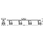 Osram Foco de pared Cork (13,6 W, L x An x Al: 81,3 x 10 x 14,5 cm, Negro, GU10, 4 ud.) | BAUHAUS