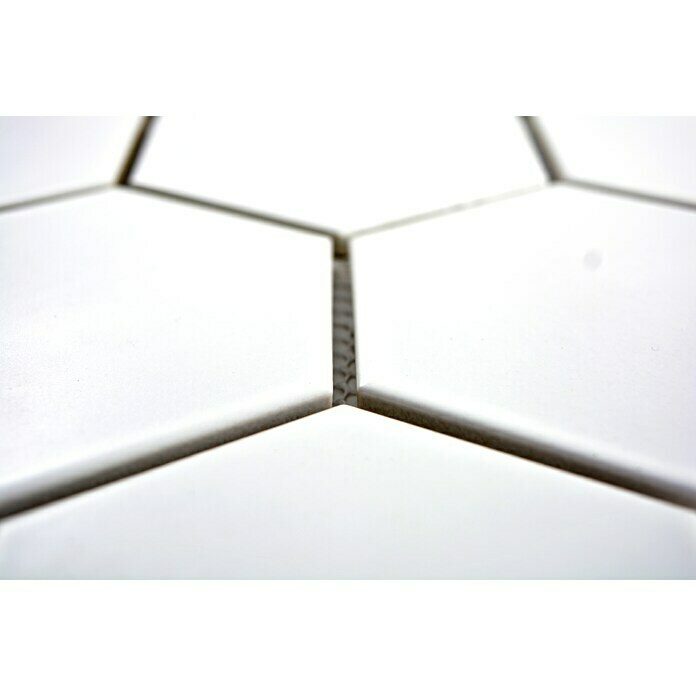 Mozaïektegel Hexagon Uni HX 105 (25,6 x 29,5 cm, Wit, Mat)