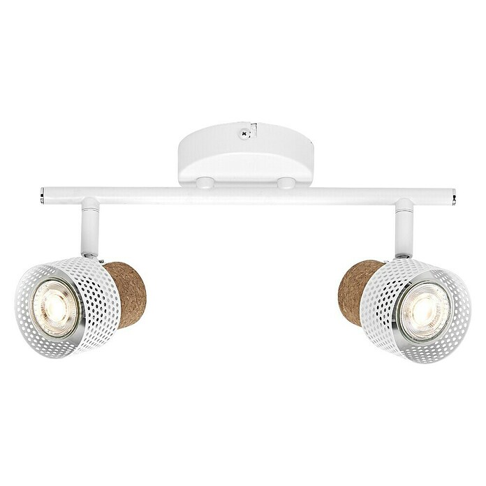 Ledvance Foco de pared Cork (6,8 W, L x An x Al: 33,8 x 10 x 13,6 cm, Blanco, GU10, 2 ud.) | BAUHAUS