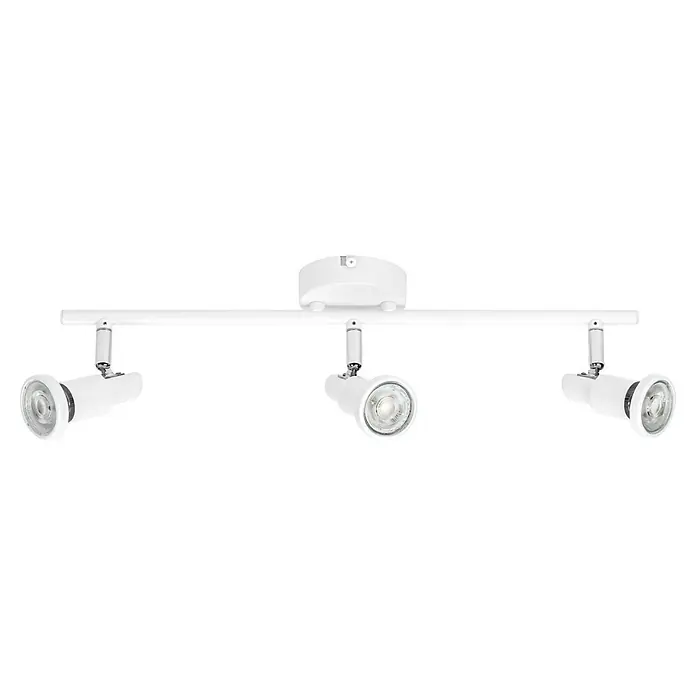 Ledvance Deckenstrahler Spot - 10,2 W, L x B x H: 48,6 x 9 x 15,5 cm, Weiß, GU10, 3 Stk. - Eine weiße Dreifach-Deckenleuchte mit verstellbaren Strahlern für eine flexible und helle Beleuchtung im ganzen Raum.