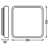 Osram Plafón LED Alicia (24 W, L x An x Al: 39,5 x 39,5 x 6 cm, Marrón, Blanco cálido) | BAUHAUS