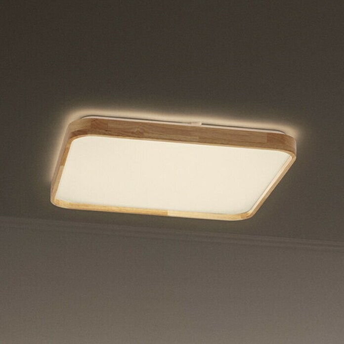 Osram Plafón LED Alicia (24 W, L x An x Al: 39,5 x 39,5 x 6 cm, Marrón, Blanco cálido) | BAUHAUS