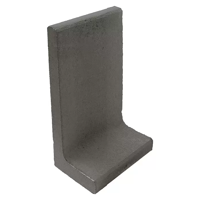 Diephaus L-Stein - 100 cm, 40 cm, Stärke: 7 cm, Anthrazit - Dunkelgrauer L-förmiger Betonbordstein.