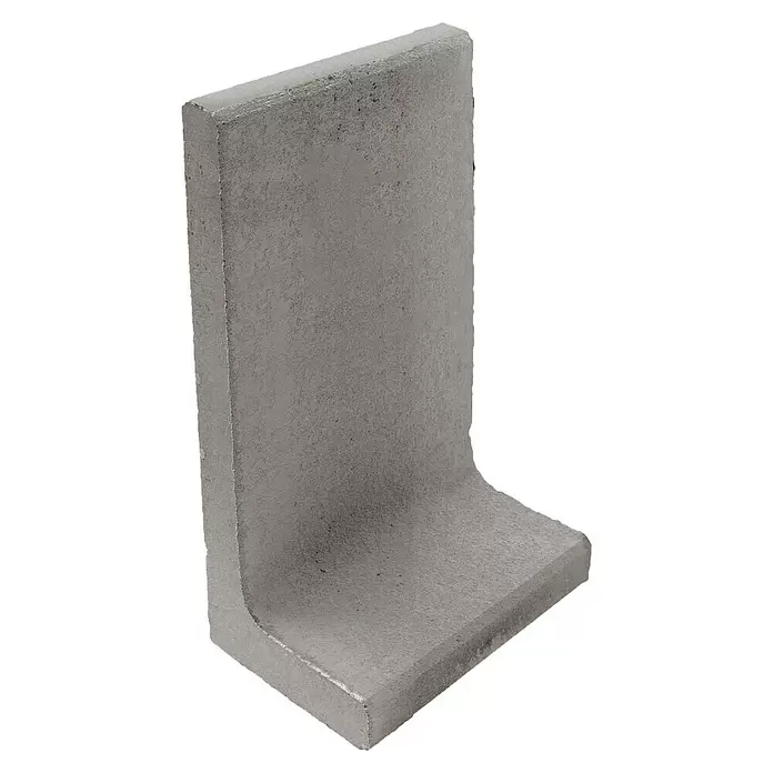 Diephaus L-Stein - 100 cm, 40 cm, Stärke: 7 cm, Grau - Graues L-förmiges Betonwinkelstück.