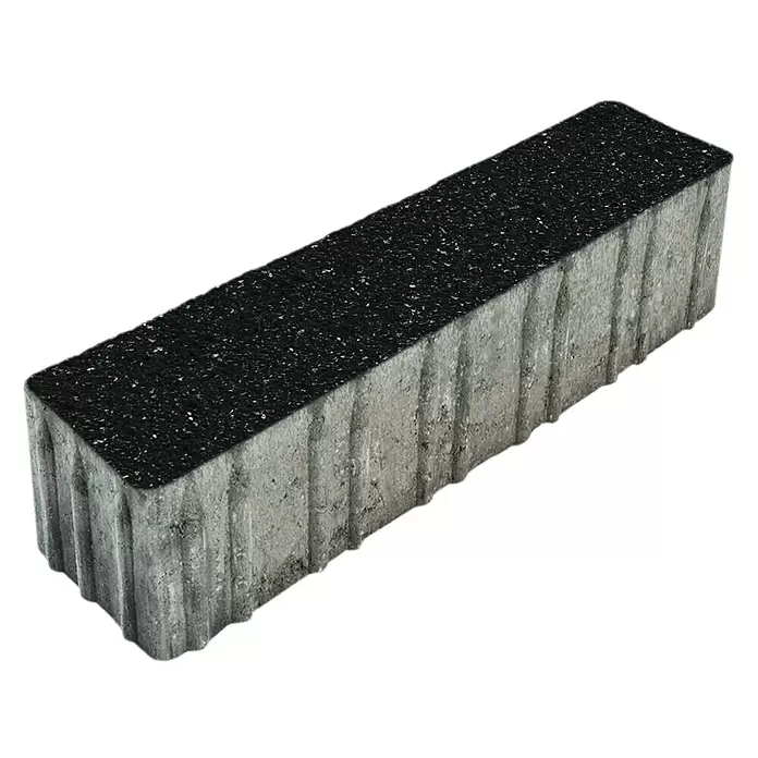 Diephaus Pflasterstein Lorain - Basalt, 24 x 6 x 7 cm, Rechteckig - Grauer Betonpflasterstein mit schwarzer, granulierter Anti-Rutsch-Oberfläche und geriffelten Seiten.