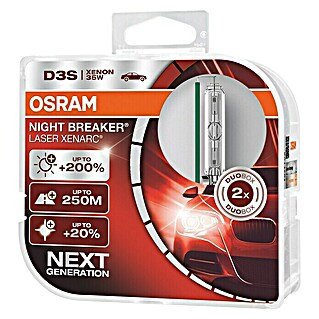 Osram Night Breaker Xenon-Scheinwerferlampe Unlimited Xenarc DuoBox (ECE-Kategorie: D3S, 2 Stk.)