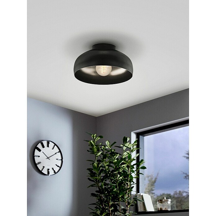 Eglo Plafondlamp Mogano 2 (l x b x h: 28 x 28 x 17,5 cm, Zwart, E27) | BAUHAUS