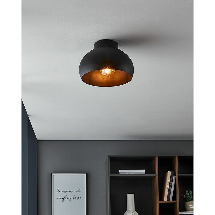 Eglo Plafondlamp Mogano 2 (l x b x h: 28 x 28 x 17,5 cm, Zwart, E27) | BAUHAUS