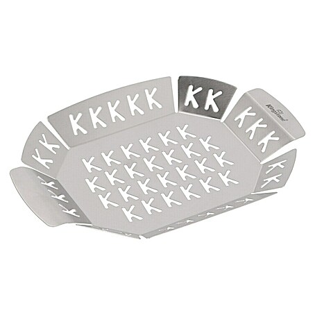 Kingstone Cesta para barbacoa (L x An: 27 x 18 cm, Altura: 2,7 cm)