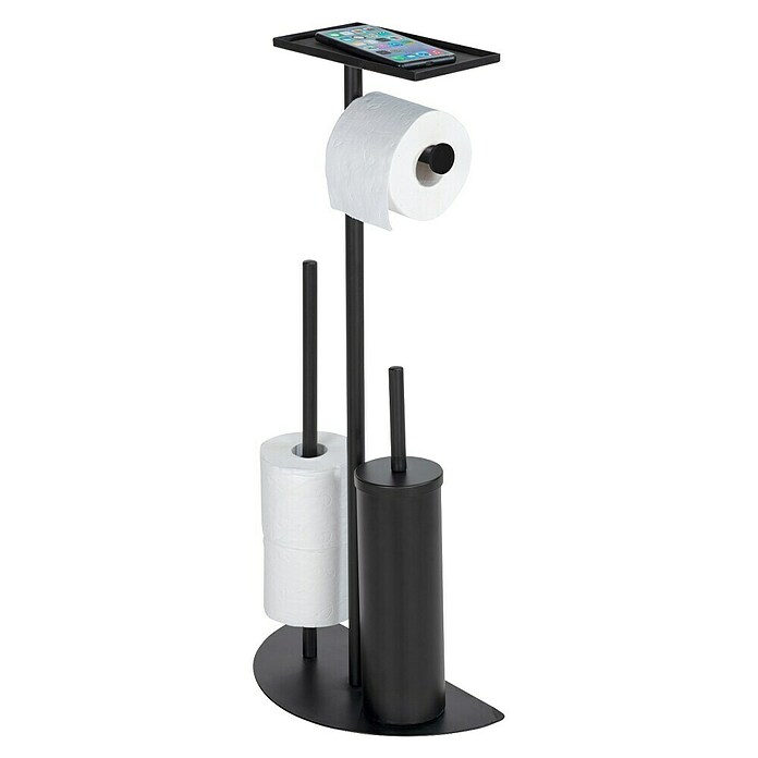 Wenko WC-Bürstengarnitur Cosenza Neo 4in1 (Stahl, Schwarz) | BAUHAUS
