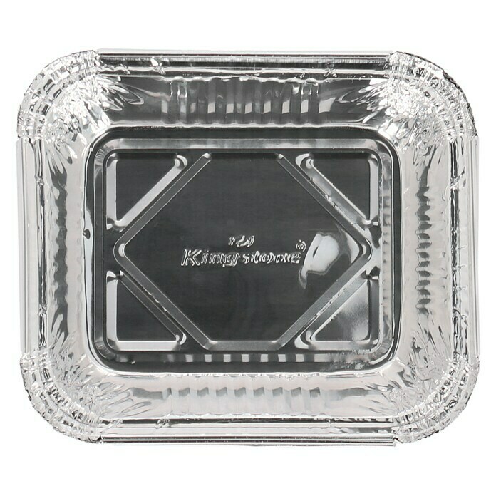 Kingstone Bandeja de aluminio para barbacoa Mini (14,6 x 12,5 cm, 10 uds., Aluminio)