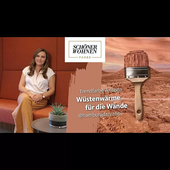 SCHÖNER WOHNEN-Farbe Wandfarbe Trendfarbe - Arizona, Matt, 1 l, Konservierungsmittelfrei - Neue Trendfarben 2024 | Einrichtungstrends mit gemtlichen Rottnen | Trendfarbe Arizona