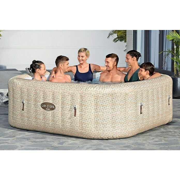Bestway Lay-Z-Spa Mobil-Whirlpool Rome Air Jet (L x B x H: 201 x 201 x 71 cm, Beige, 1 180 l) | BAUHAUS