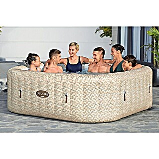 Bestway Lay-Z-Spa Mobil-Whirlpool Rome Air Jet (L x B x H: 201 x 201 x 71 cm, Beige, 1.180 l)