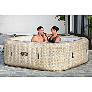 Bestway Lay-Z-Spa Mobil-Whirlpool Rome Air Jet (L x B x H: 180 x 180 x 71 cm, Beige, 840 l)
