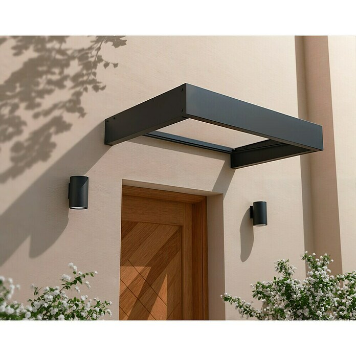 Palram – Canopia Pultvordach Sophia (120 x 80 x 17 cm, Anthrazitgrau) | BAUHAUS