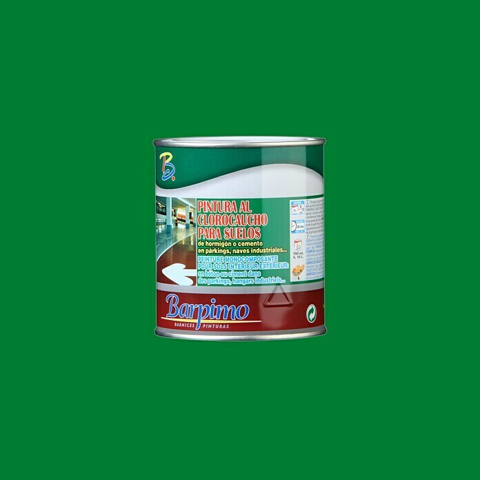 Barpimo Pintura para suelos al clorocaucho (Verde, 750 ml, Semimate)