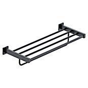 Camargue Makalu Toallero con estante (Ancho: 55 cm, Negro) | BAUHAUS