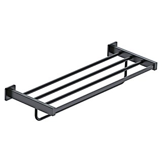 Camargue Makalu Toallero con estante (Ancho: 55 cm, Negro)