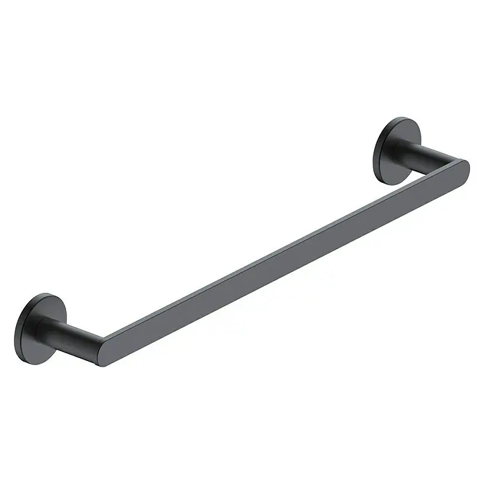 Camargue Lhotse Toallero de barra - Ancho: 40 cm, Negro - Toallero negro de diseño moderno para montaje en pared. Práctico y elegante para cualquier baño.