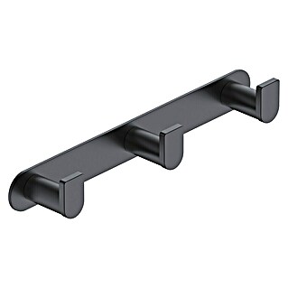 Camargue Lhotse Colgador de baño (Número de ganchos: 3 ud., Negro)