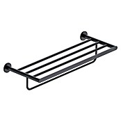 Camargue Lhotse Toallero con estante (Ancho: 59,8 cm, Negro) | BAUHAUS