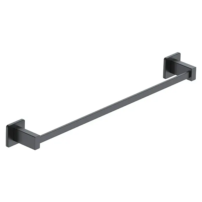 Camargue Montblanc Toallero de barra - Ancho: 40 cm, Negro - Toallero negro con soportes cuadrados. Un accesorio moderno para cualquier baño. Funcional y elegante toallero.