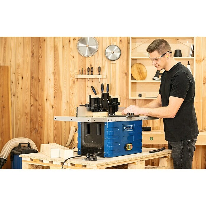 Scheppach Fräsmaschine HF60 (1 500 W, Leerlaufdrehzahl: 24 000 U/min) | BAUHAUS