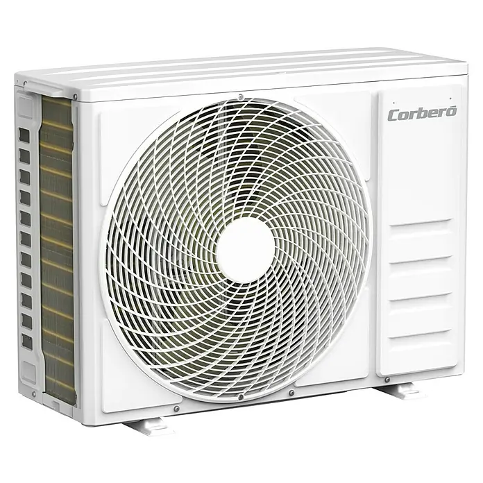 Corberó Aire acondicionado por conductos CCD18BORA - 5.300 W, 5.800 W, 35 m², Negro - Primer plano de un aire acondicionado blanco Corberó, que proporciona un sistema de refrigeración eficiente para tu hogar.