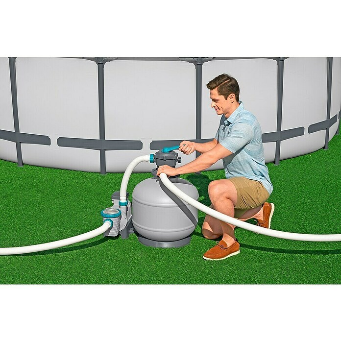 Bestway Zandfilterinstallatie (Filtervermogen: 7.570 l/u, Geschikt voor zwembadgrootte: 60.500 l) | BAUHAUS