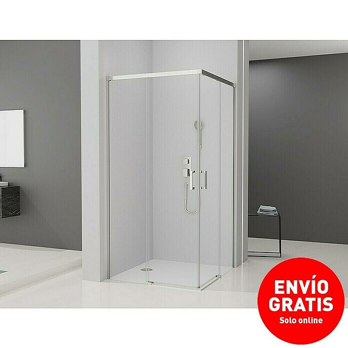 Camargue Mampara de ducha esquinera Aqua angular (L x An x Al: 120