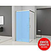 Camargue Mampara de ducha esquinera Aqua angular 1 lado (80 x 195 cm, Cromo, Espesor de vidrio: 6 mm) | BAUHAUS