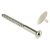 Stabilit Tornillo para madera con embellecedor (Ø x L: 4,5 x 35 mm, Galvanizado, 4 uds., Cabezal avellanado, Ranura)